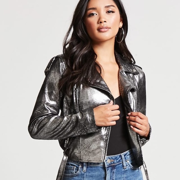 grey leather jacket forever 21